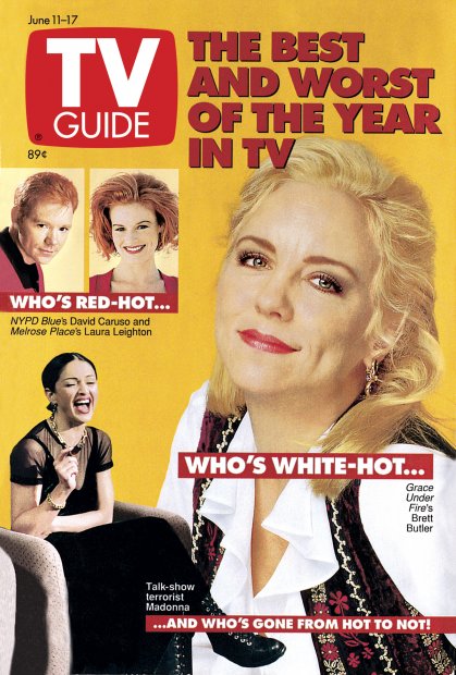 TV Guide cover - Brett Butler, David Caruso, Laura Leighton, Madonna - June 11, 1994
