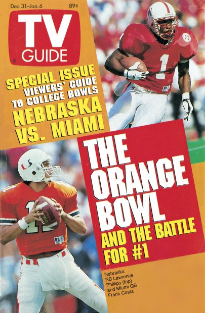 TV Guide cover - Frank Costa, Lawrence Phillips - December 31, 1994