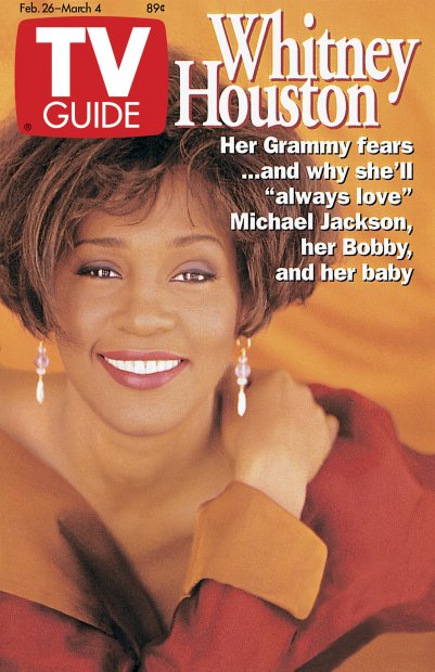 TV Guide cover - Whitney Houston - February 26, 1994