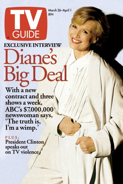 TV Guide cover - Diane Sawyer - March 26, 1994