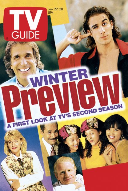 TV Guide cover - Ed. Begley Jr., Dan Cortese, Ellen DeGeneres, Jackee Harry, Tamera Mowry, Tia Mowry, Tim Reid, Henry Winkler - January 22, 1994