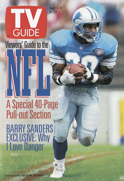 TV Guide cover - Barry Sanders - September 2, 1995