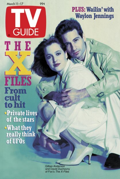 TV Guide cover - Gillian Anderson, David Duchovny - March 11, 1995