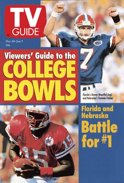 TV Guide cover - Tommie Frazier, Danny Wuerffel - December 30, 1995
