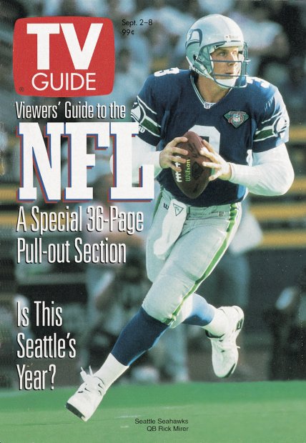 TV Guide cover - Rick Mirer - September 2, 1995