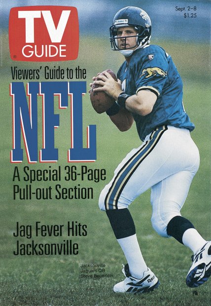 TV Guide cover - Steve Beuerlein - September 2, 1995
