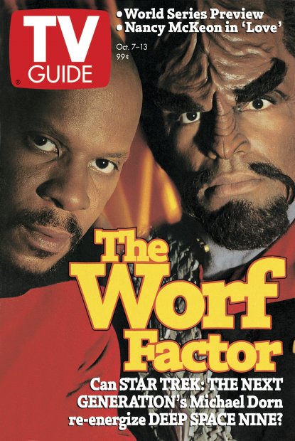 TV Guide cover - Avery Brooks, Michael Dorn - October 7, 1995