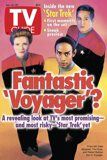 TV Guide cover - Robert Beltran, Kate Mulgrew, Tim Russ - January 14, 1995