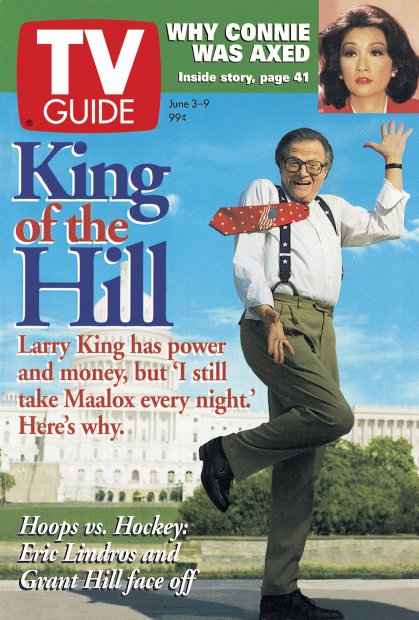 TV Guide cover - Connie Chung, Larry King - June 3, 1995