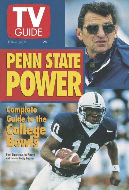TV Guide cover - Bobby Engram, Joe Paterno - December 30, 1995