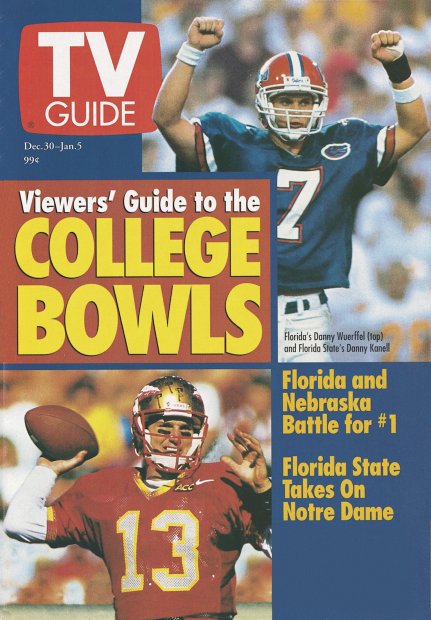 TV Guide cover - Danny Kanell, Danny Wuerffel - December 30, 1995