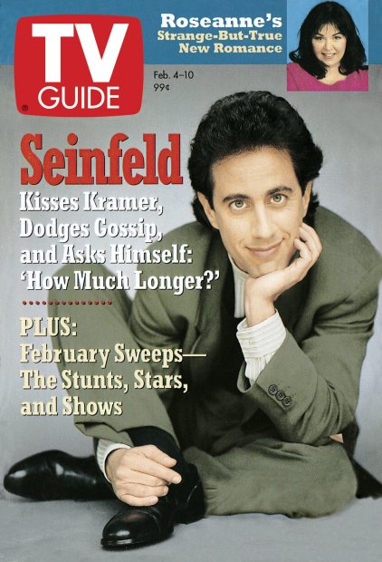 TV Guide cover - Roseann Barr, Jerry Seinfeld - February 4, 1995