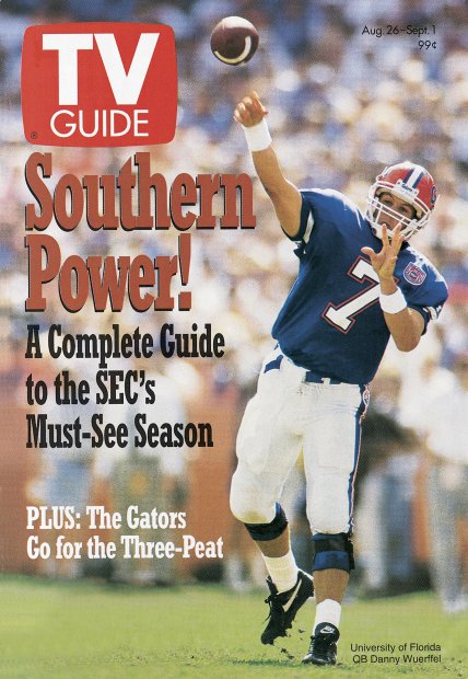 TV Guide cover - Danny Wuerffell - August 26, 1995