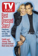 TV Guide cover - Cybill Shepherd, Jimmy Smits - August 12, 1995