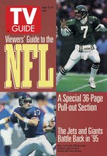 TV Guide cover - Dave Brown, Boomer Esiason - September 2, 1995