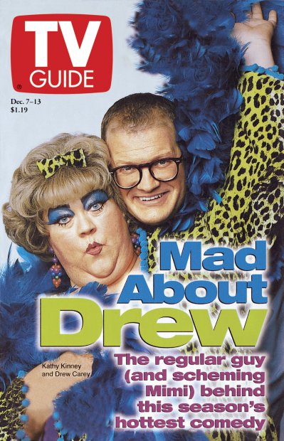 TV Guide cover - Drew Carey, Kathy Kinney - December 7, 1996