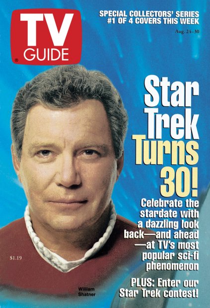 TV Guide cover - William Shatner - August 24, 1996