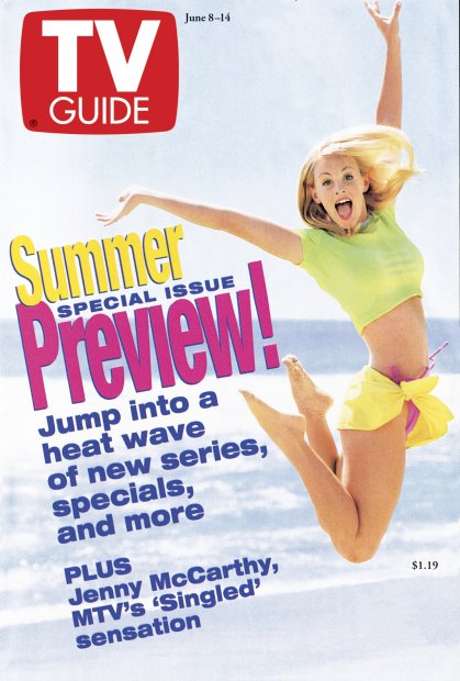 TV Guide cover - Jenny McCarthy - June 8, 1996