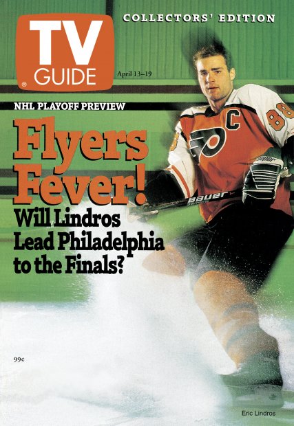 TV Guide cover - Eric Lindros - April 13, 1996