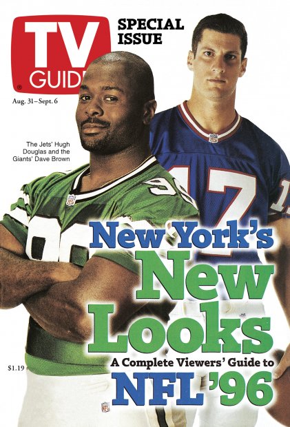 TV Guide cover - Dave Brown, Hugh Douglas - August 31, 1996