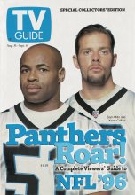 TV Guide cover - Kerry Collins, Sam Mills - August 31, 1996