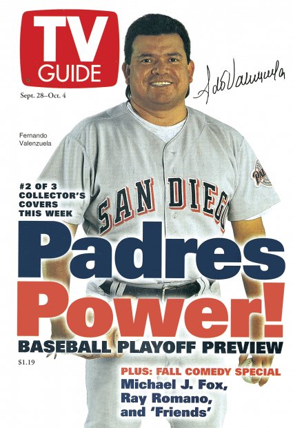 TV Guide cover - Fernando Valenzuela - September 28, 1996