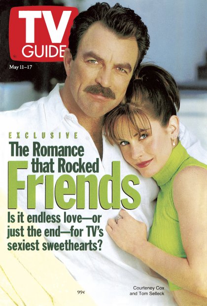 TV Guide cover - Courteney Cox, Tom Selleck - May 11, 1996