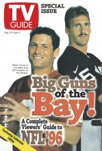 TV Guide cover - Jeff Hostetler, Steve Young - August 31, 1996