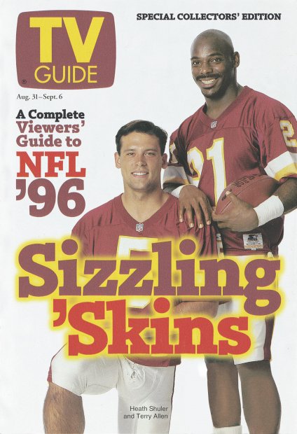 TV Guide cover - Terry Allen, Heath Shuler - August 31, 1996
