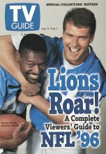 TV Guide cover - Scott Mitchell, Herman Moore - August 31, 1996