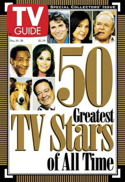TV Guide cover - Rosanne Barr, Bill Cosby, Jackie Gleason, Michael Landon, Lassie, Mary Tyler Moore, Carroll O'Connor - December 14, 1996