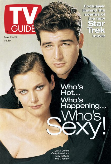 TV Guide cover - Kyle Chandler, Carey Lowell - November 23, 1996