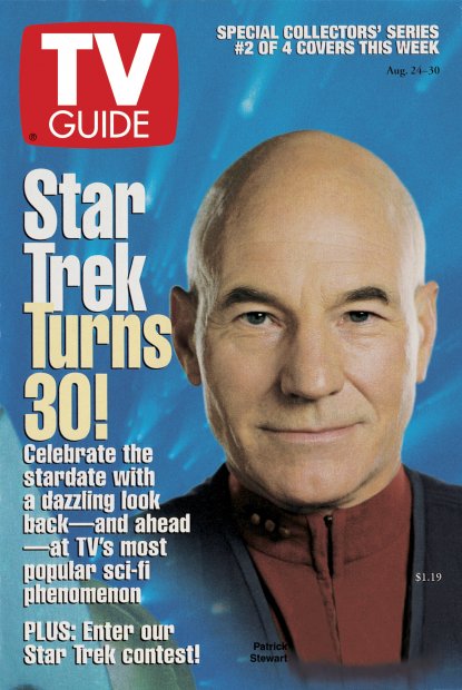 TV Guide cover - Patrick Stewart - August 24, 1996