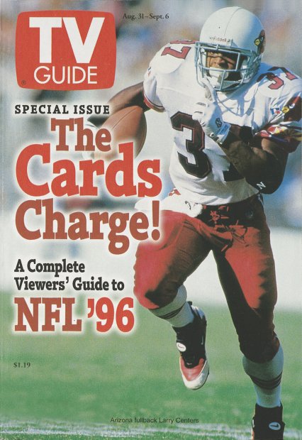 TV Guide cover - Larry Centers - August 31, 1996