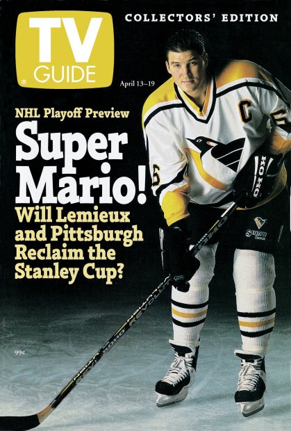TV Guide cover - Mario Lemieux - April 13, 1996