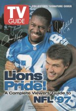 TV Guide cover - Scott Mitchell, Herman Moore - August 30, 1997