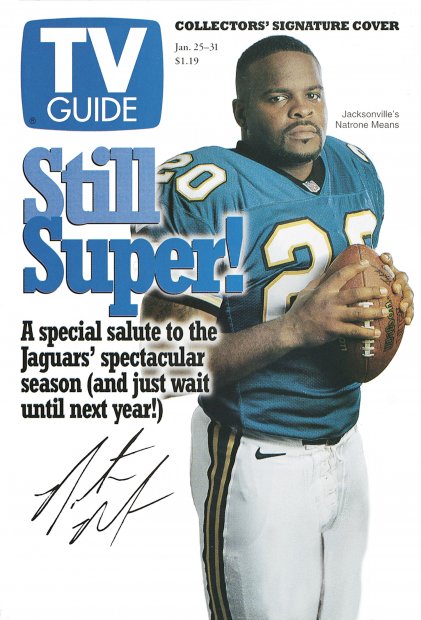TV Guide cover - Natrone Means - January 25, 1997
