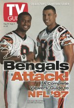 TV Guide cover - Jeff Blake, Carl Pickens - August 30, 1997
