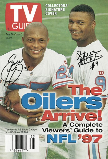 TV Guide cover - Eddie George, Steve McNair - August 30, 1997