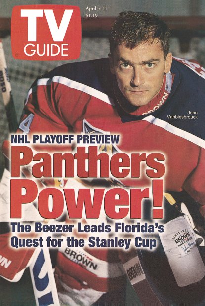 TV Guide cover - John Vanbiesbrouck - April 5, 1997