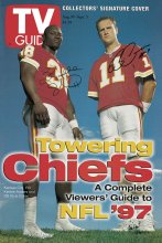TV Guide cover - Kimble Anders, Elvis Grbac - August 30, 1997