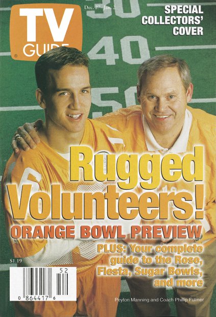 TV Guide cover - Phillip Fulmer, Peyton Manning - December 27, 1997