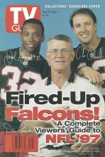 TV Guide cover - Jamal Anderson, Chris Chandler, Dan Reeves - August 30, 1997