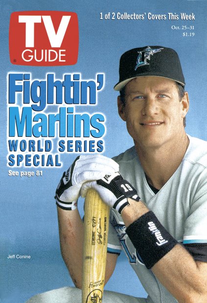 TV Guide cover - Jeff Conine - October 25, 1997