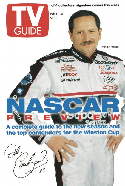 TV Guide cover - Dale Earnhardt - February 15, 1997