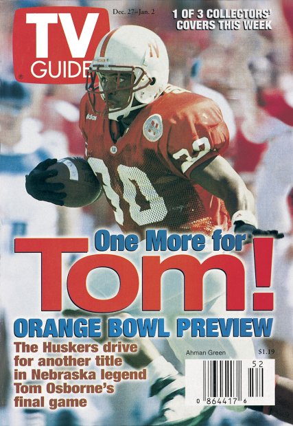 TV Guide cover - Ahman Green - December 27, 1997