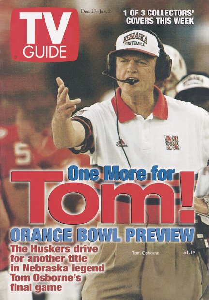 TV Guide cover - Tom Osborne - December 27, 1997