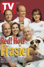 TV Guide cover - Dan Butler, Peri Gilpin, Kelsey Grammer, Jane Leeves, John Mahoney, Moose, David Hyde Pierce - October 3, 1998
