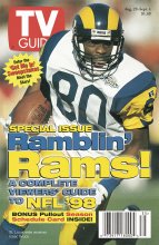 TV Guide cover - Isaac Bruce - August 29, 1998