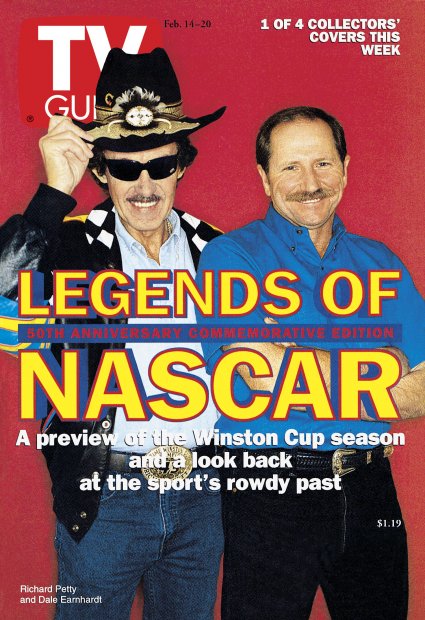 TV Guide cover - Dale Earnhardt, Richard Petty - February 14, 1998